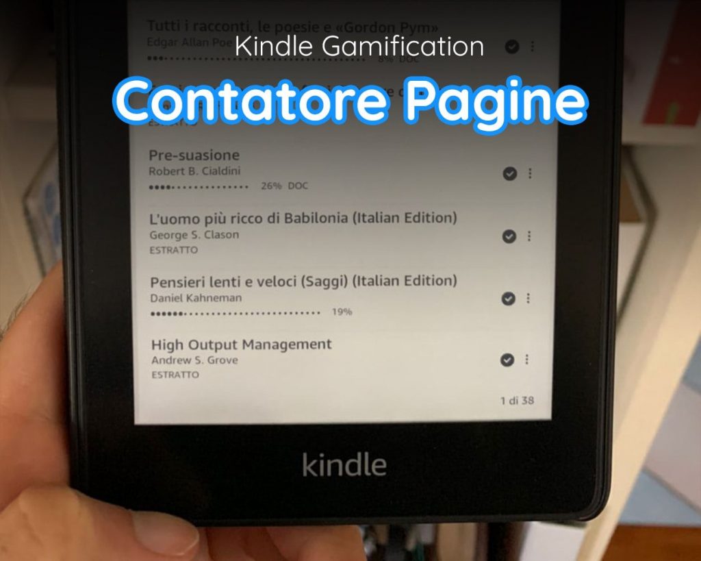 contatore pagine kindle