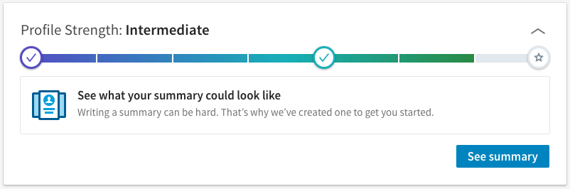 linkedin progress bar